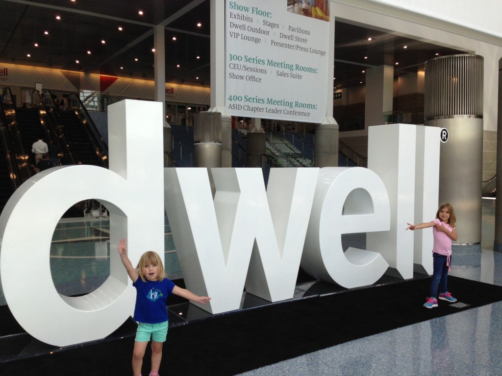 On day 2 at Dwell on Design, the kids joined me.  It is the only tradeshow in the industry that I have been too that is kid and stroller friendly. 