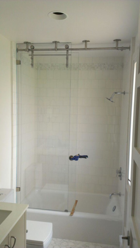 KL Megla's Icetec Series Sliding Glass Shower Enclosure with Starphire Tempered Glass